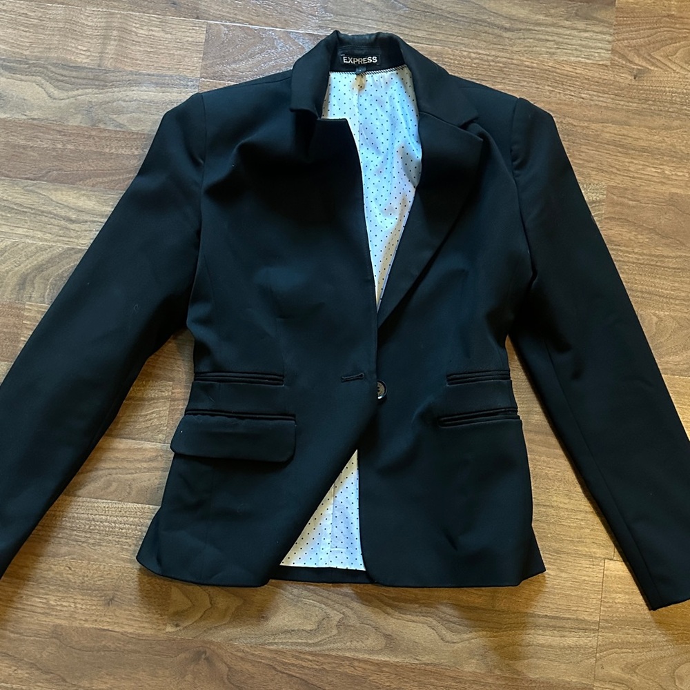 Express Luxe Sophisticated Black Blazer